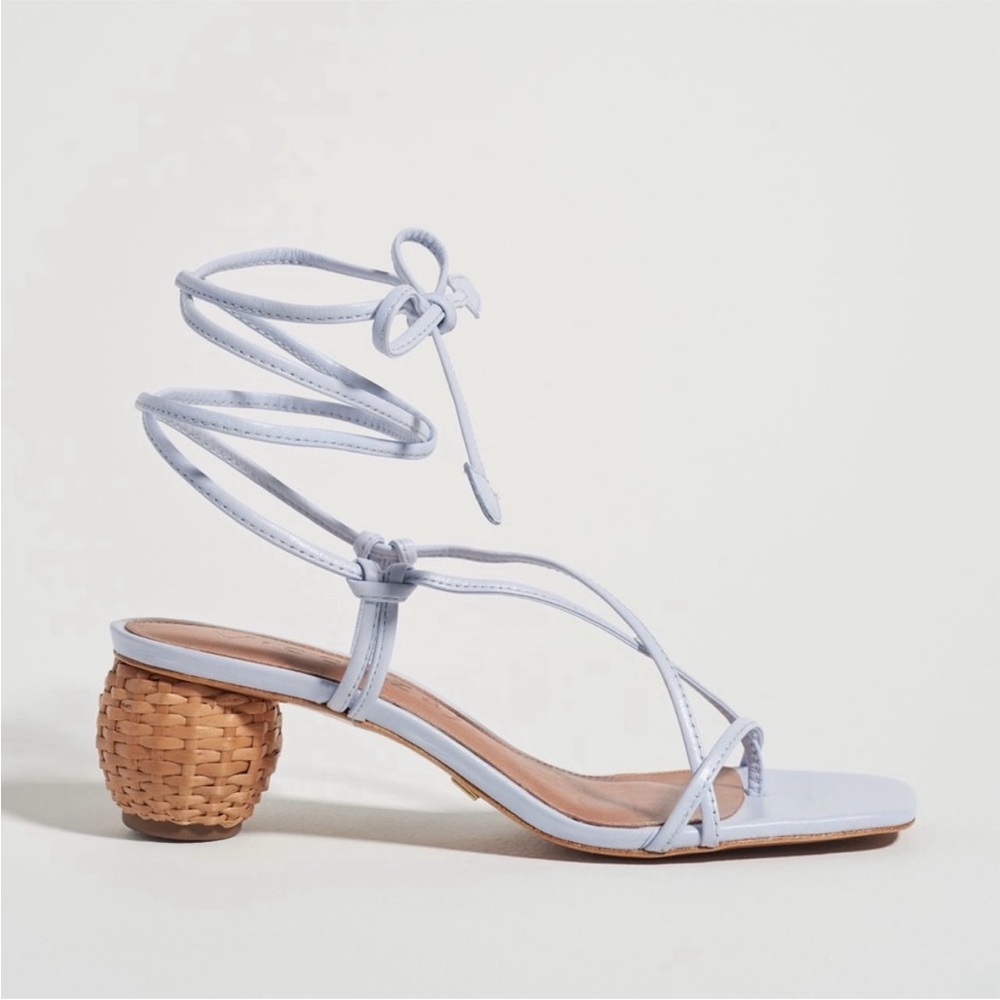 Elegant Light Blue Strappy Sandals